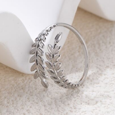 1 chiếc nhẫn hở bằng thép không gỉ có thể điều chỉnh theo phong cách Baroque lấy cảm hứng từ Dopamine thời trang, trang sức to bản cho phụ nữ, quà tặng hàng ngày