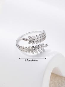 1pc Fashion Dopamine Inspired Baroque Style Wheat Ear Adjustable Stainless Steel Open Ring, Chunky Jewelry For Women Daily Wear Gift