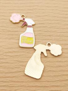 4入組噴水器吊墜彩繪珠寶製作項鍊手鏈配件鋅合金鍍金 - 彩色 - 查看 2