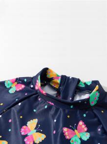 嬰兒女孩一入組防曬泳裝