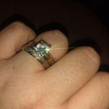 1pc Fashionable Jewelry His And Hers Wedding Ring Set For Women (2pcs, Including Titanium Steel Wedding Ring And Men's Titanium Wedding Ring) - 女士 戒指 - View 4