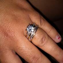 1pc Fashionable Jewelry His And Hers Wedding Ring Set For Women (2pcs, Including Titanium Steel Wedding Ring And Men's Titanium Wedding Ring) - 女士 戒指 - View 5