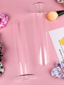 1個髮圈收納盒,髮圈架,髮圈收納器,髮圈收納框架,適用於女孩房間收納髮飾、珠寶塔 - 無色 - 查看 2