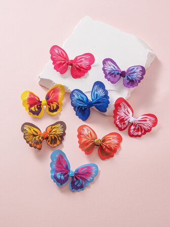 One color random color butterfly hair clip