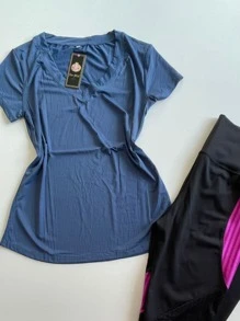 Women T-Shirts - 藏蓝色 - 查看 3