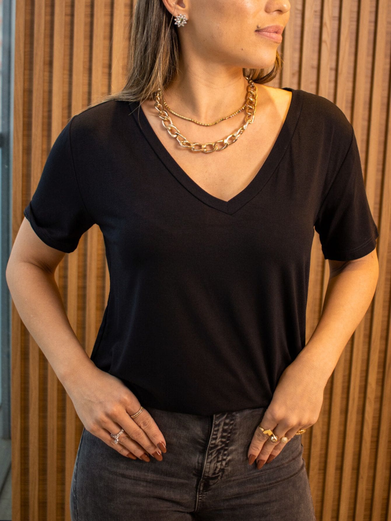 Women T-Shirts - Black - View 1