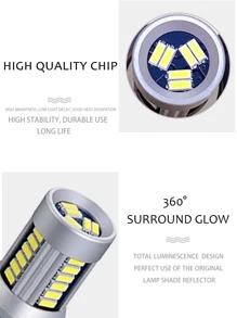1pc Cross-border Sources T20 7440 Wy21w Led Decoding Turn Signal Light Wx3x16d Canbus Anti-flicker Car Light Dc:12v-24v - White - View 4