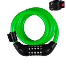 Multicolor 4-digit Combination Lock, Portable Anti-theft Bike Equipment For Mountain Bike Riding - Green - View 1