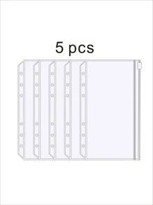 A6 PU 皮革預算夾筆記本現金信封系統套裝，帶夾袋，用於財務預算和帳單管理，適合組織者 5入組拉鍊口袋，2入組字母貼紙 1入組索引標籤 - 灰色 - 查看 3