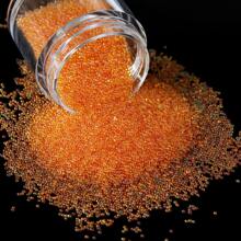 盒魚子醬珠水晶小水鑽玻璃珠微珠美甲裝飾 Diy 吊飾美甲配件 - 橘色 - 查看 1