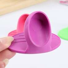 5pcs Solid Silicone Anti-scalding Clip - Pink - View 2