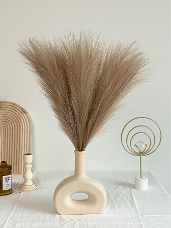 1pc Faux Pampas Grass Pampas Grass for Vase Filler Artificial Pampas Grass Fake Pampas Branches Arrangement for Home, Living Room, Kitchen, Wedding, Boho Decor