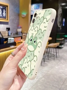 Frog Pattern Phone Case - Beige - View 5