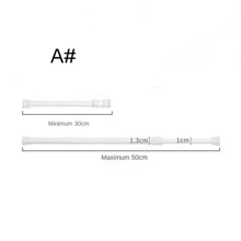 A White Multi-Functional No-Drill Telescopic Rod Decorations Autumn Decor Festival Decor Room Decor Home Decor Fall Decor Bed Room Decor Bedroom, Organizer, Home Storage - White - View 5