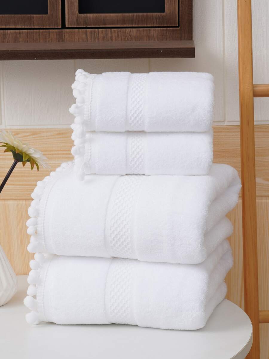 QIBHI 3/1 khăn tắm/khăn tắm bằng vải satin viền trơn màu 100% cotton, khăn mặt/khăn tắm bằng cotton mềm mại thấm hút dùng để trang trí nhà cửa, phòng tắm, khách sạn, phòng tập thể dục, du lịch, quà tặng, thẩm mỹ viện, thể thao, ngoài trời, bãi biển, trường học, trở lại trường học, phụ kiện du lịch, đồ dùng thiết yếu trong nhà