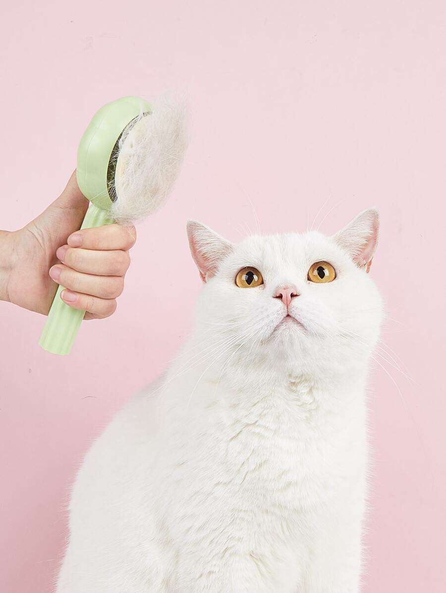 1入組貓狗自潔寵物按摩脫毛刷 - 彩色 - 查看 1