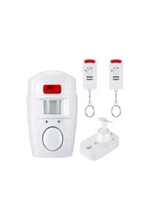 Novo Aparelho de Segurança Sensor e Detector Alarme de Presença Sensor Residencial Sem Fio 2 Controles Sirene Para Casa - Branco - Visão 3