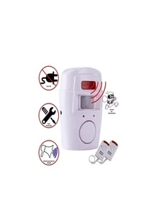 Novo Aparelho de Segurança Sensor e Detector Alarme de Presença Sensor Residencial Sem Fio 2 Controles Sirene Para Casa - Branco - Visão 2