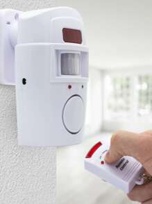 Novo Aparelho de Segurança Sensor e Detector Alarme de Presença Sensor Residencial Sem Fio 2 Controles Sirene Para Casa - Branco - Visão 1