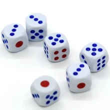6pcs 2.5cm Dice Set For Party - Multicolor - View 1