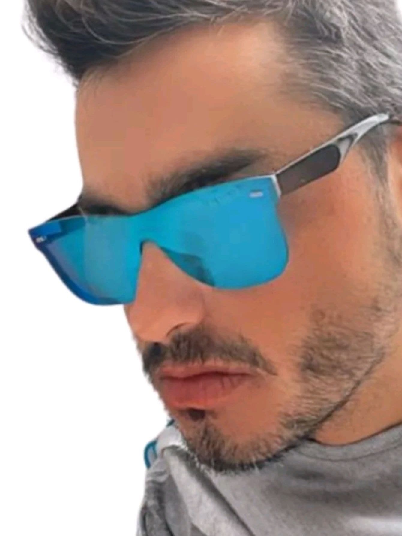 男士夏季時尚太陽眼鏡休閒 - 藍色 - 查看 1