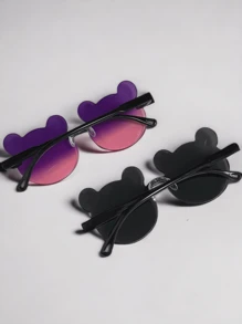 Par de Lentes sin Aumento diseño Oso - Negro - Ver 4