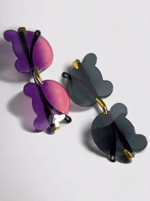 Par de Lentes sin Aumento diseño Oso - Negro - Ver 3