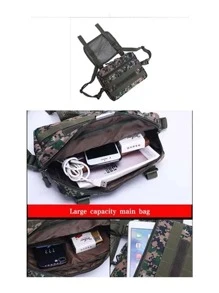 Mochila De Pecho Táctica Mochila Estilo Chest Bag - Negro - Ver 6