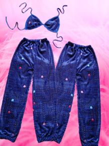 Pijama en Duo para pareja azul/negro - azul real - Ver 1
