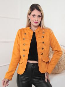 Women Coats - 黃色 - 查看 2