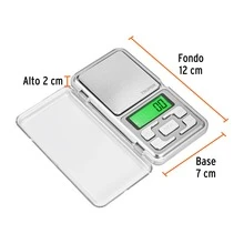 Báscula capacidad 500 g electrónica de bolsillo Truper BASE-05J - Plateado - Ver 3