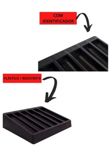 Porta Moedas para Balcão, Dinheiro, Caixa e Dinheiro - Comércio - Organizador de Moedas - Preto - Visão 3