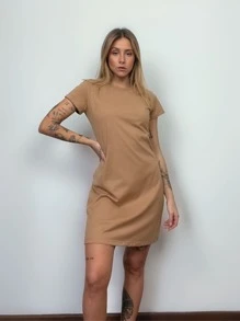 Aveloz Women Dresses - 駝色 - 查看 2