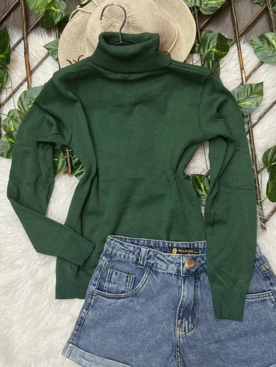 Women Knit Tops - Army Green - View 1