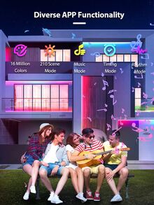 MUSIC 44KEY LED Strip Lights, Color Changing Lights Music Sync Smart LED Lights Work App Control Segmented DIY Multiple Colors, Color Changing Lights Music Sync, BT5.0 LED Light Strip for Bedroom - Multicolor - View 9