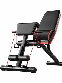 Banco fitness para ejercicio multifuncional ajustable - Negro - Ver 2