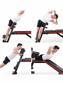 Banco fitness para ejercicio multifuncional ajustable - Negro - Ver 4