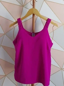 Women Tank Tops & Camis - Màu Hoa hồng đỏ - Xem 1