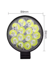 Par Faros 14 LED luces delanteras redondos mini 3 pulgadas off road coche/moto universales - Blanco - Ver 4