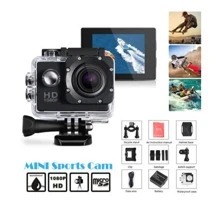 Sports Camera/CAM01/ 1080P,GOPRO/ Camcorder 2.0 Inch Touch Screen 900mAh Battery, 140° Wide Angle, Suitable For Surf Diving, With Mini DV - màu đen - Xem 2
