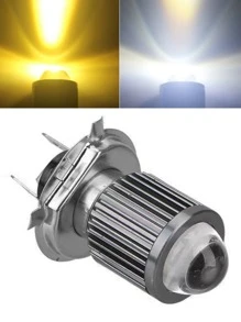 Foco LED luz delantera proyector doble color  H4 12000Lm alta/baja para motocicleta - Negro - Ver 1