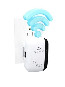 Ele-gate Repetidor Wifi Inalámbrico De 300mbps Router - Blanco y Negro - Ver 1