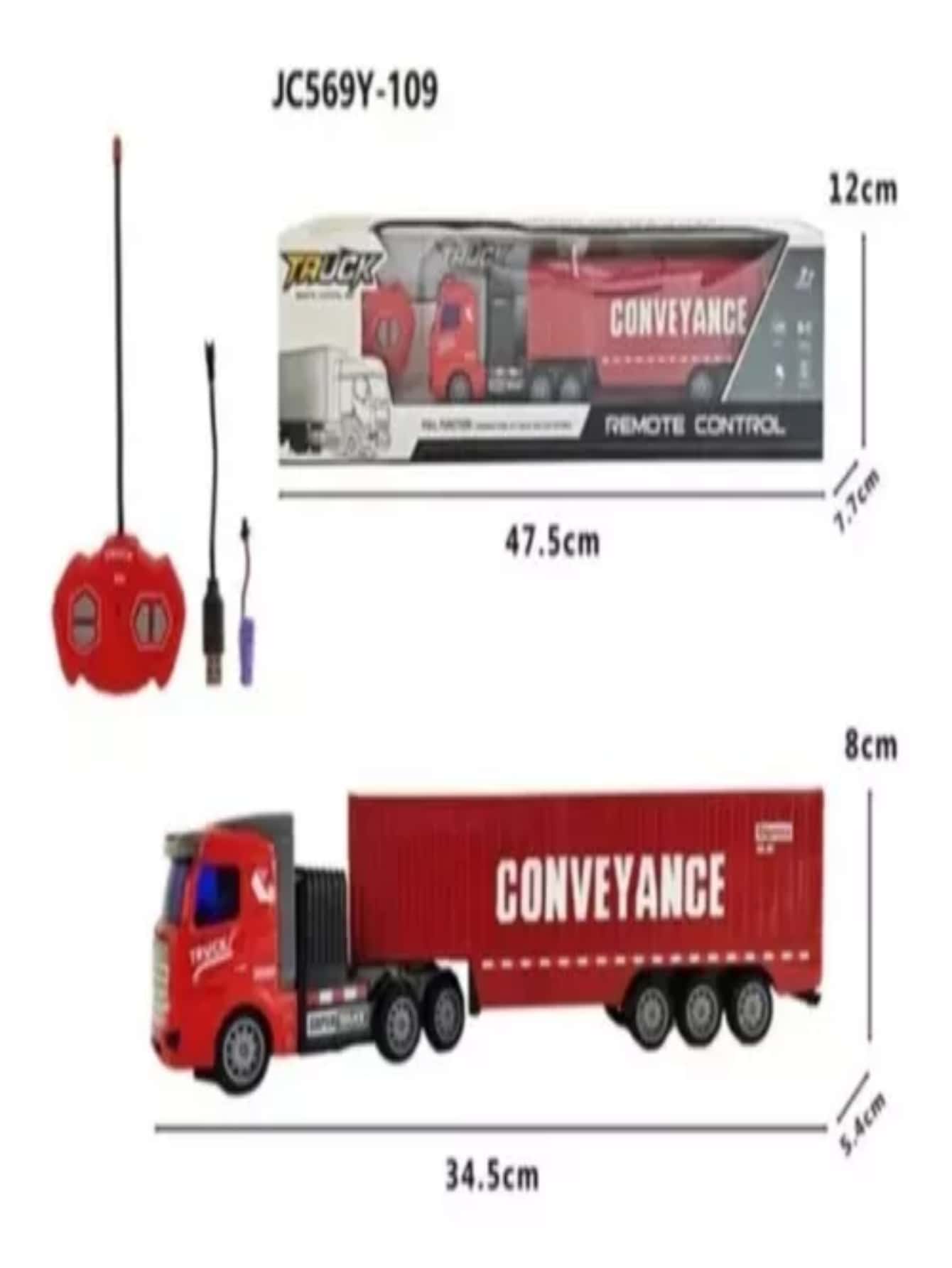 Tráiler largo camión  A Control Remoto - Multicolor - Ver 1