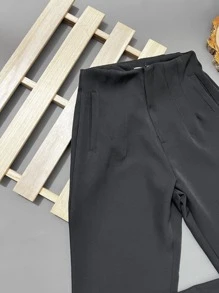 Women Pants - 黑色 - 查看 4