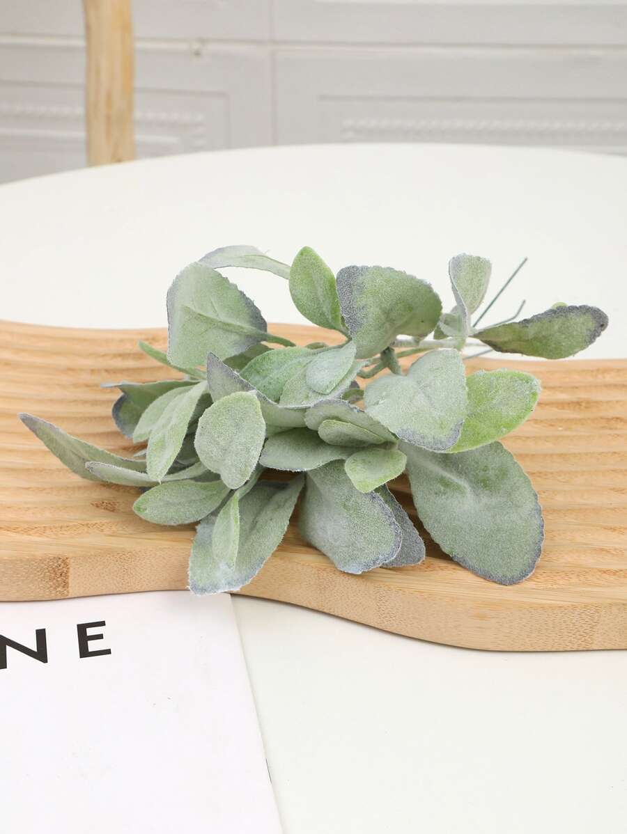 Chi nhánh Nhỏ bé Tai thỏ Lá cây Cây nhân tạo Đối với Nhà  & Bàn Đồ trang trí - màu xanh lá - Xem 1