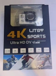 Camara Deportiva Video 4k Ultra  Sumergible Gopro PARA BICI ,MOTO, ETC - Azul - Ver 4