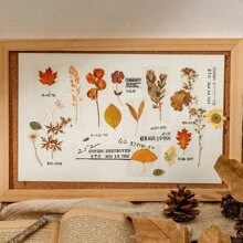 A裝飾貼紙A彩色植物和花口袋材料 - 杏色 - 查看 6