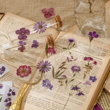 A裝飾貼紙A彩色植物和花口袋材料 - 杏色 - 查看 4