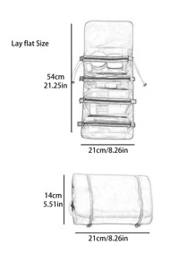 1 件大容量化妆品收纳袋，波西米亚风，适用于假日海滩、浴室收纳、卧室收纳，大容量