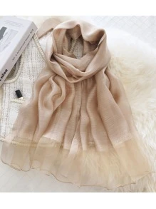 1 Miếng Của phụ nữ Quá lớn Mô phỏng Lụa Gầy & Trong mờ Đa chức năng bờ biển Khăn choàng Với Chống nắng - Rượu sâm banh - Xem 2